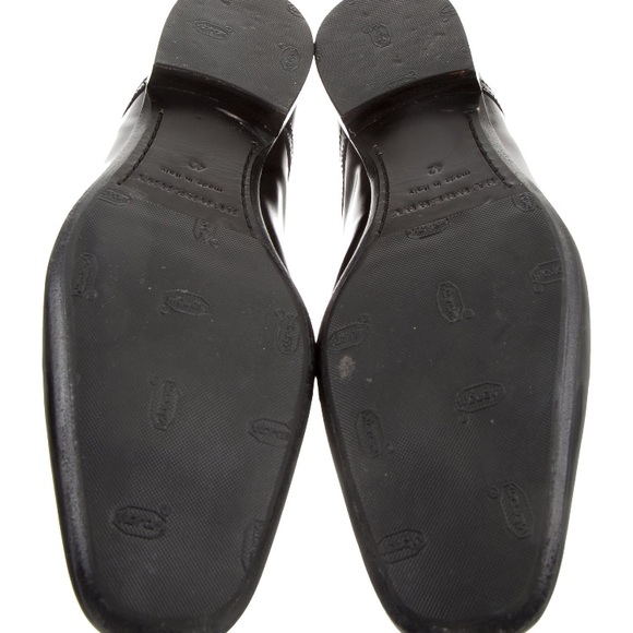 BURBERRY Black LEATHER DERBY SHOES EU 42 Size 9 - Picture 5 of 7